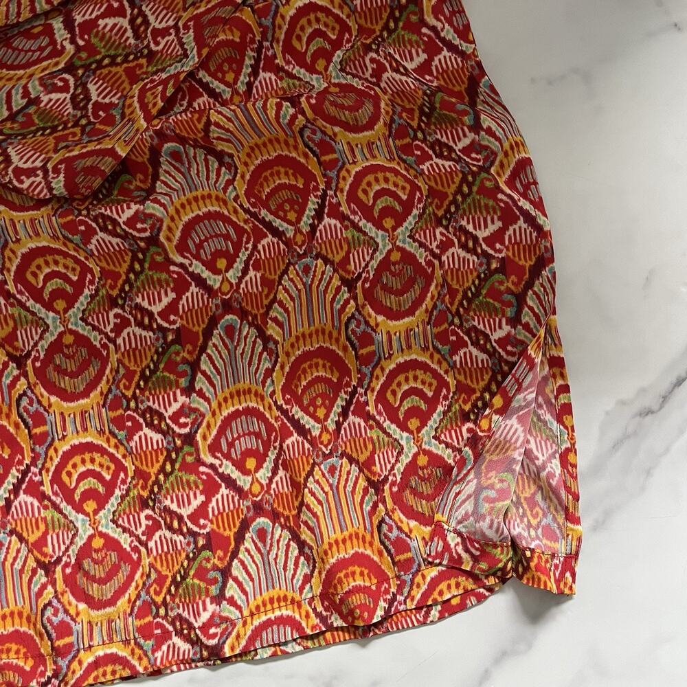 Rujuta Sheth Marie Cinch Kaftan Seashell Print Maxi Dress Sz M/L Resort Cover Up - Picture 9 of 10